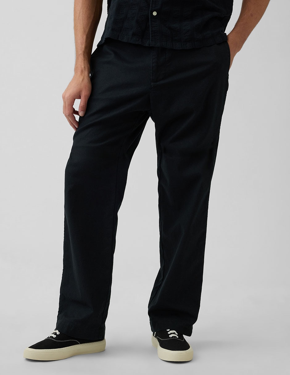 Pantalón straight de lino para hombre