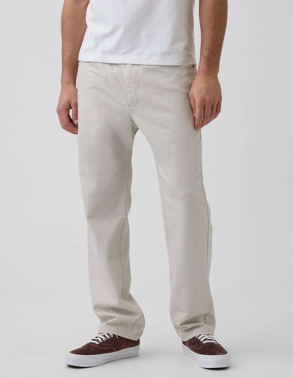 Pantalón straight de lino para hombre