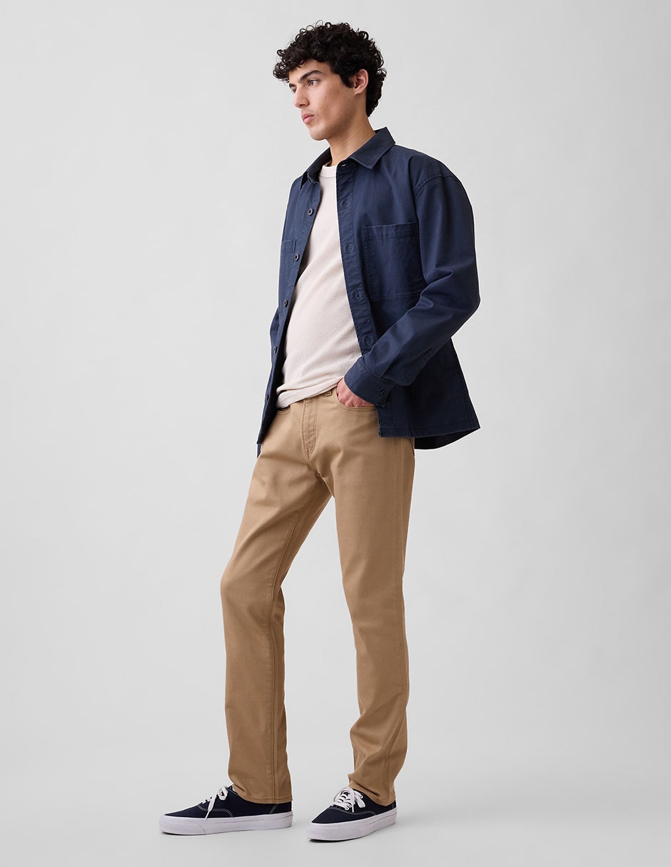 Jeans slim lavado medio para hombre