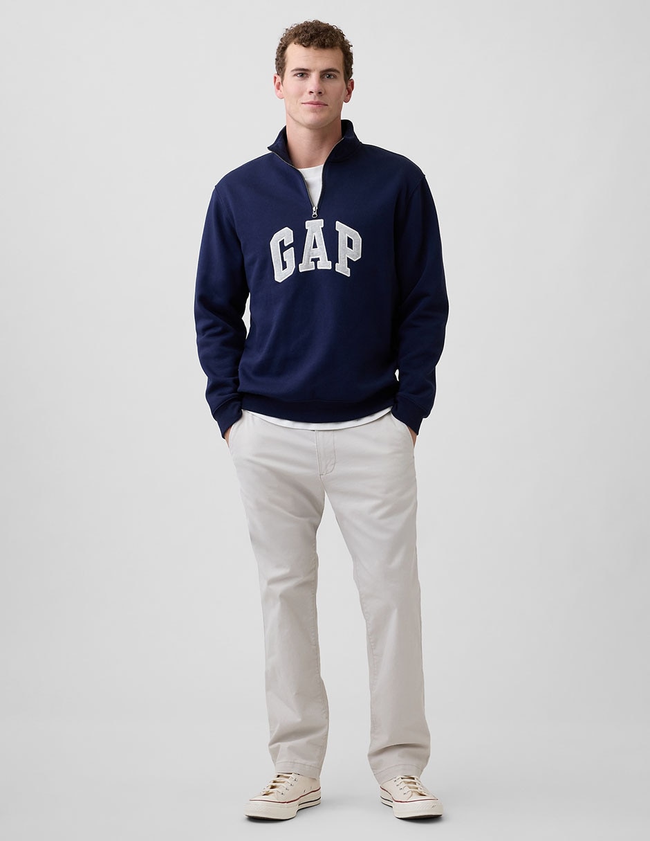 Pantalón chino recto de algodón para hombre