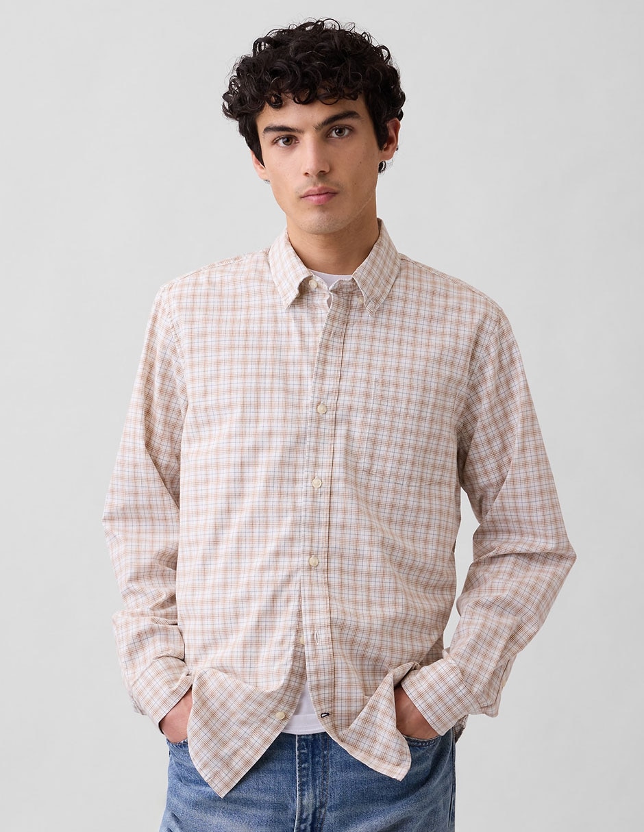 Camisa manga larga de algodón GAP para hombre