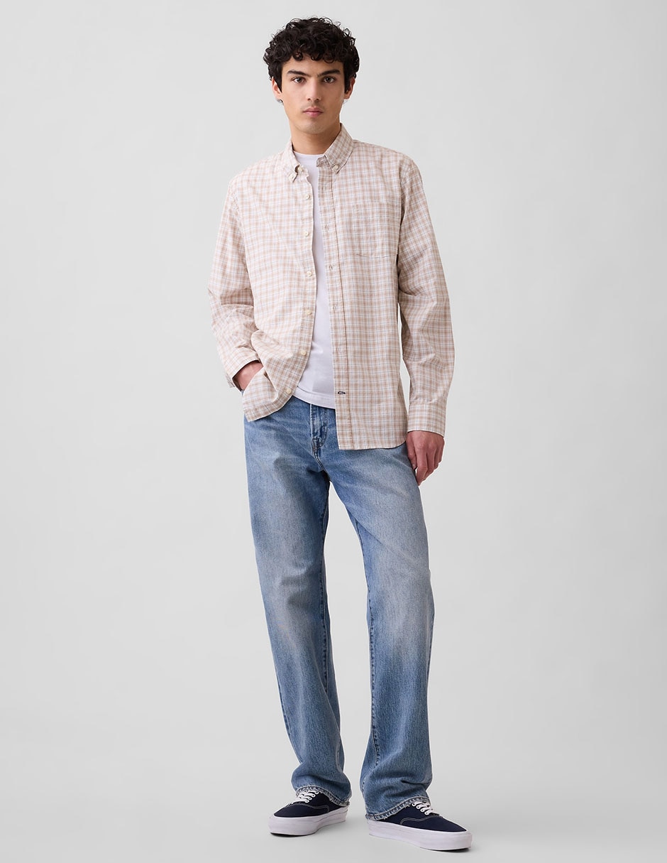 Camisa manga larga de algodón GAP para hombre
