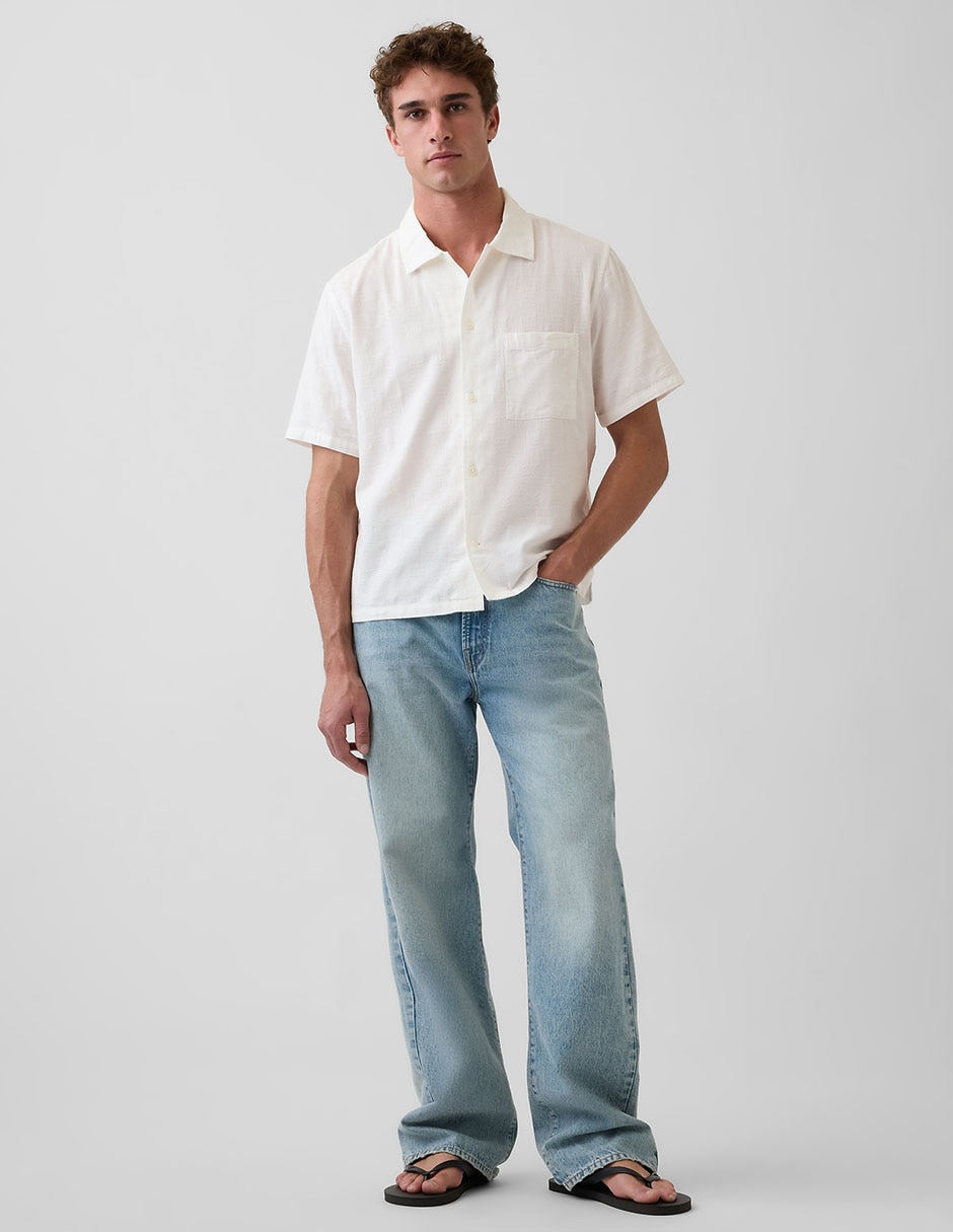 Camisa casual de algodón manga corta para hombre 2