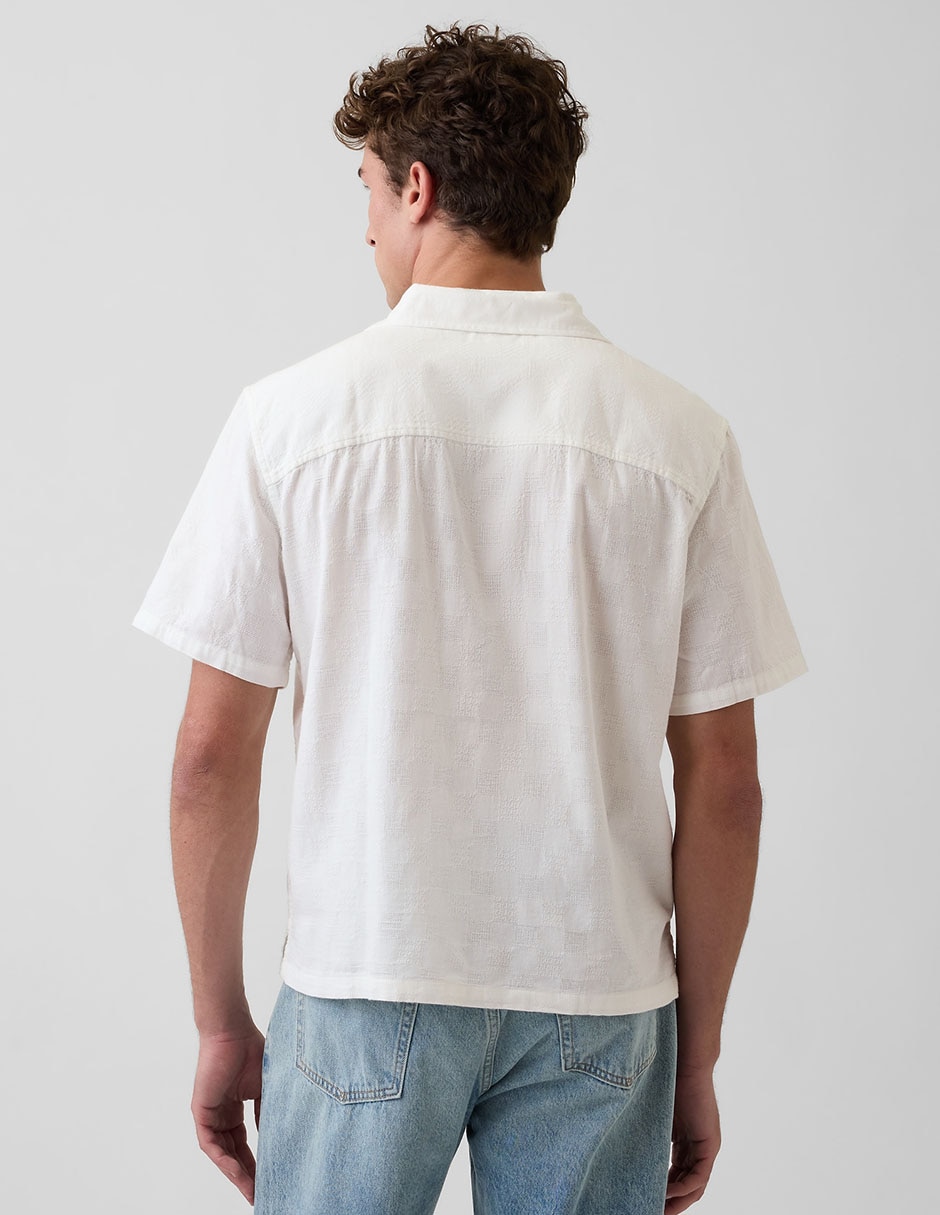 Camisa casual de algodón manga corta para hombre 3