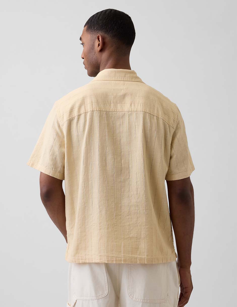 Camisa casual de algodón manga corta para hombre 3