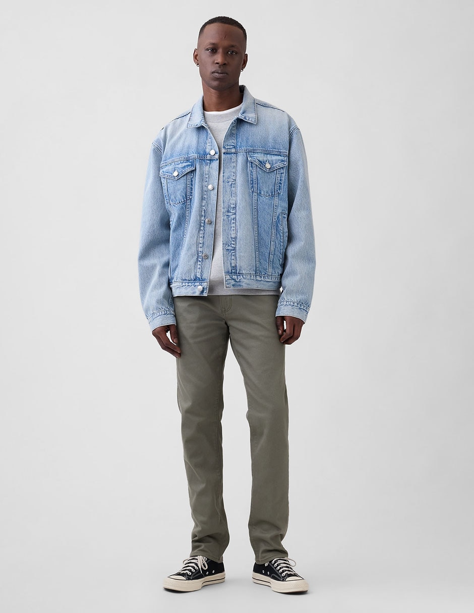 Jeans slim lavado medio para hombre