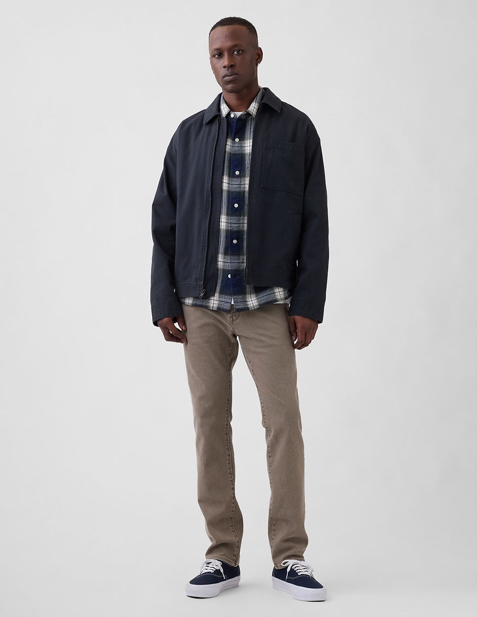 Jeans slim lavado medio para hombre