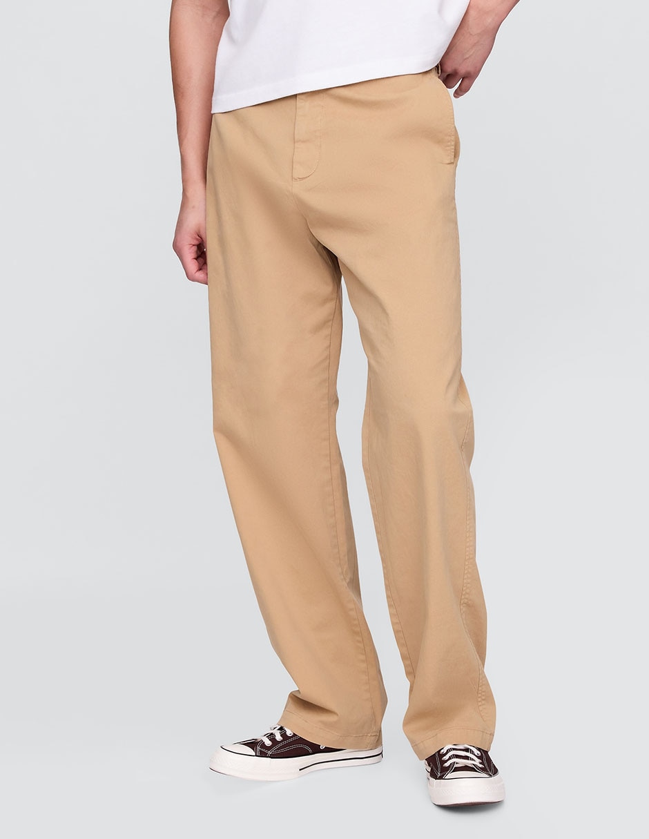 Pantalón chino slim de algodón para hombre