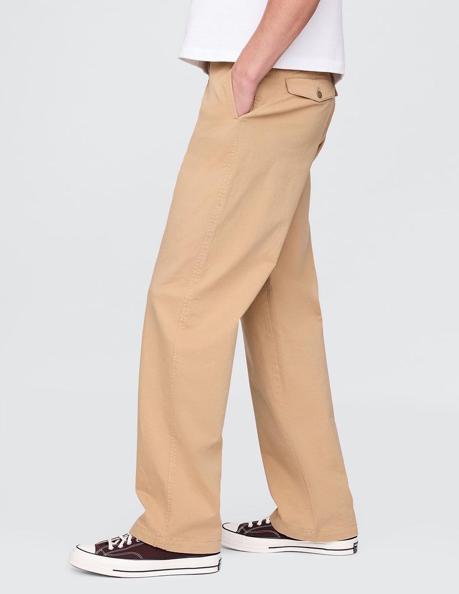 Pantalón chino slim de algodón para hombre