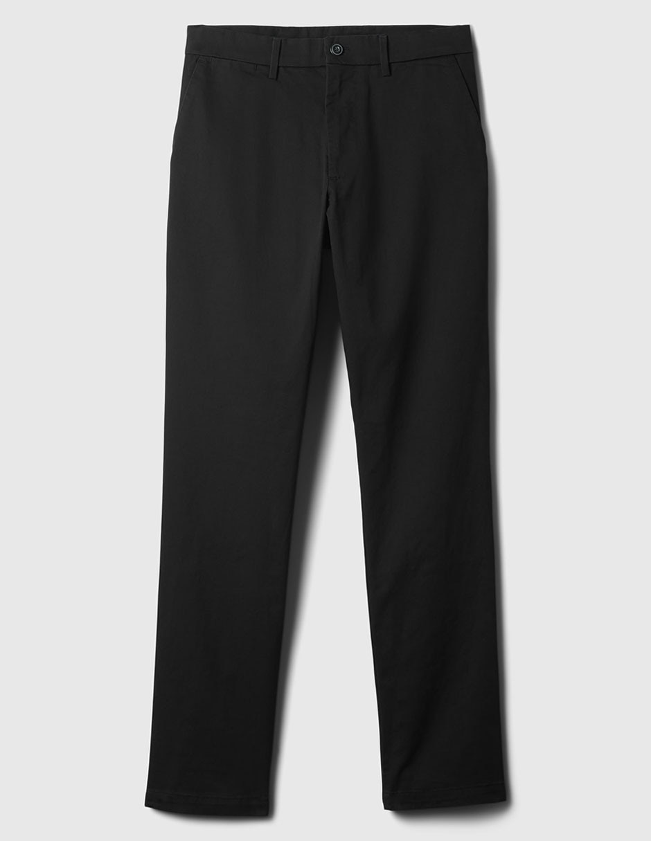 Pantalón cargo chino recto de gabardina para hombre