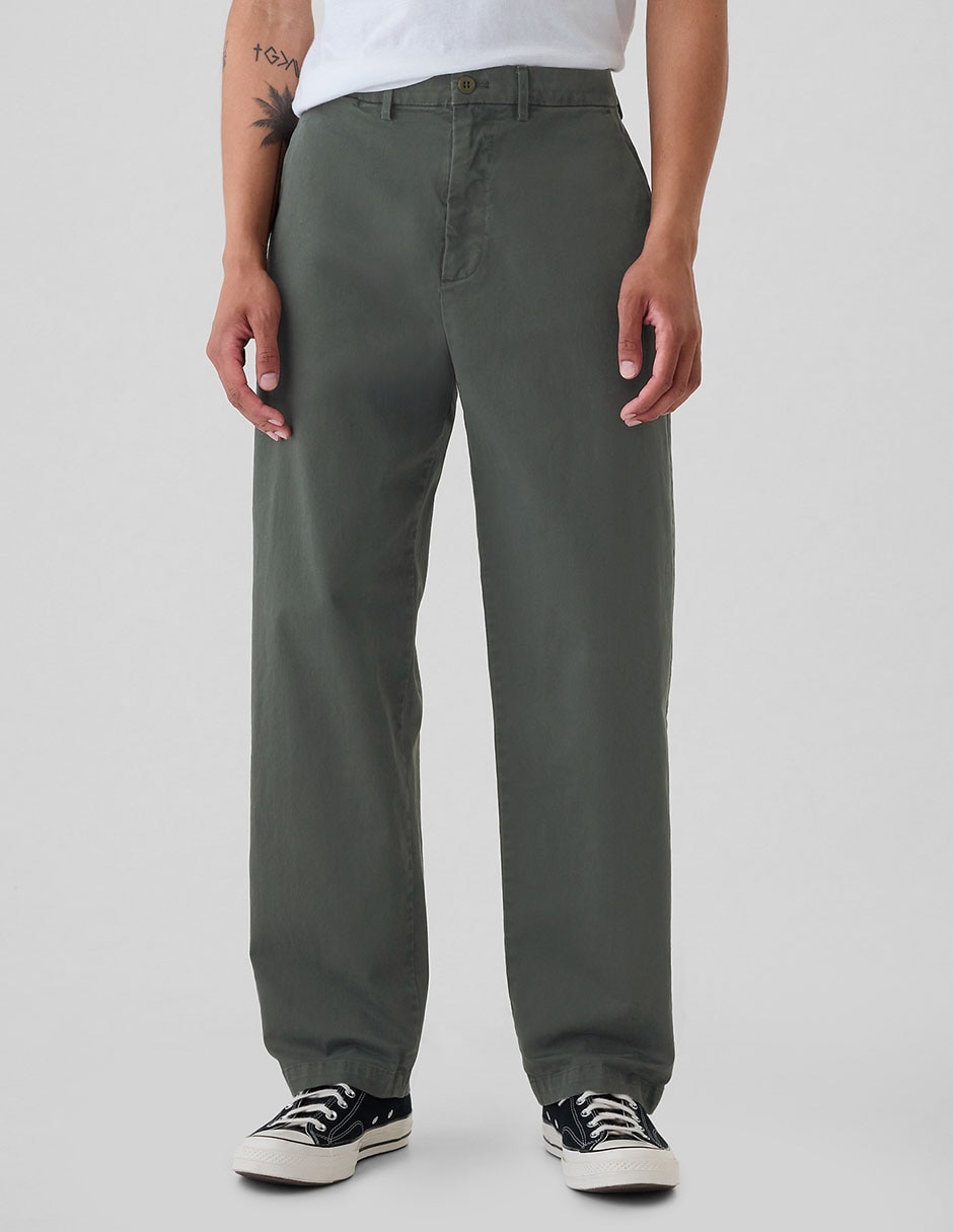 Pantalón relaxed recto de algodón para hombre Pantalón relaxed recto de algodón para hombre