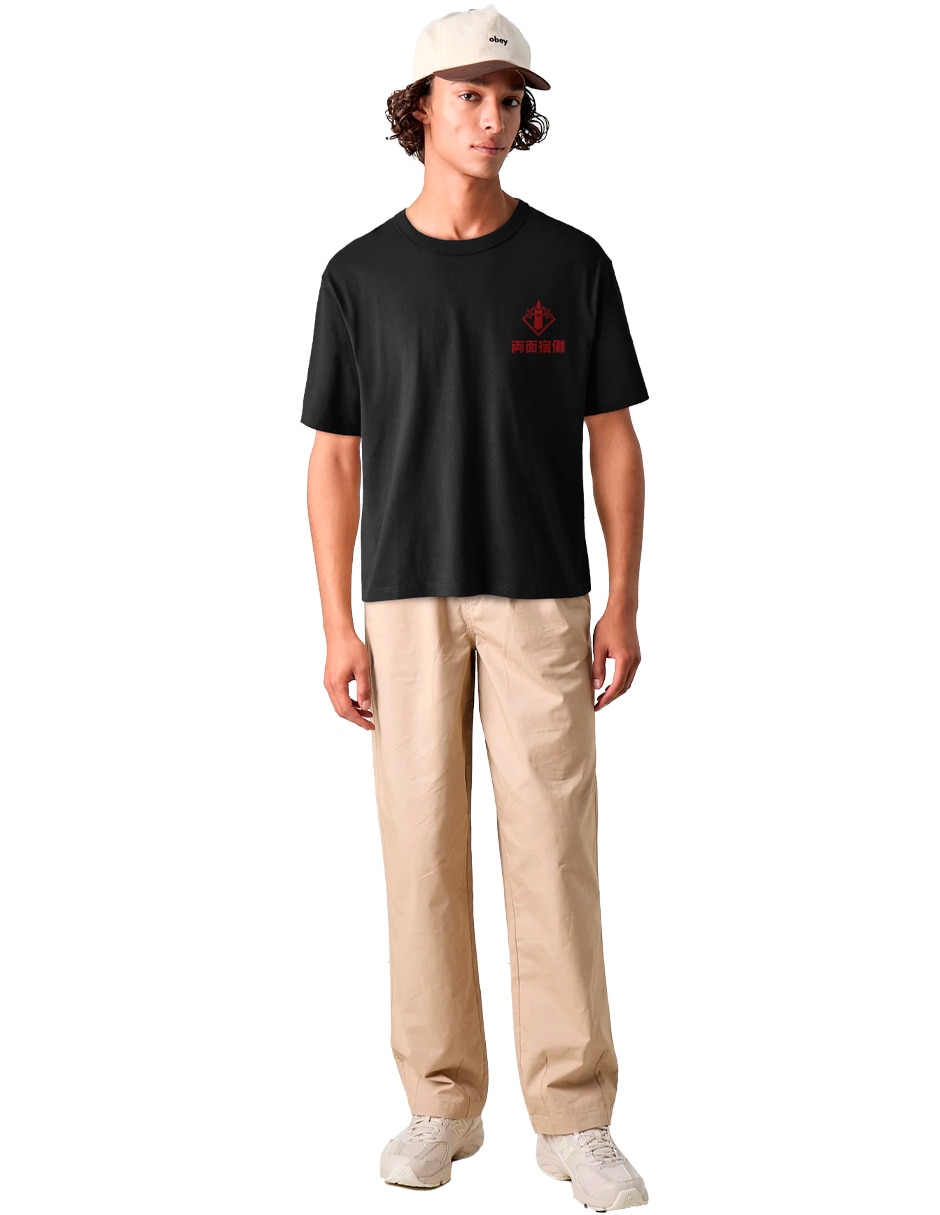 Playera anime cuello redondo para hombre