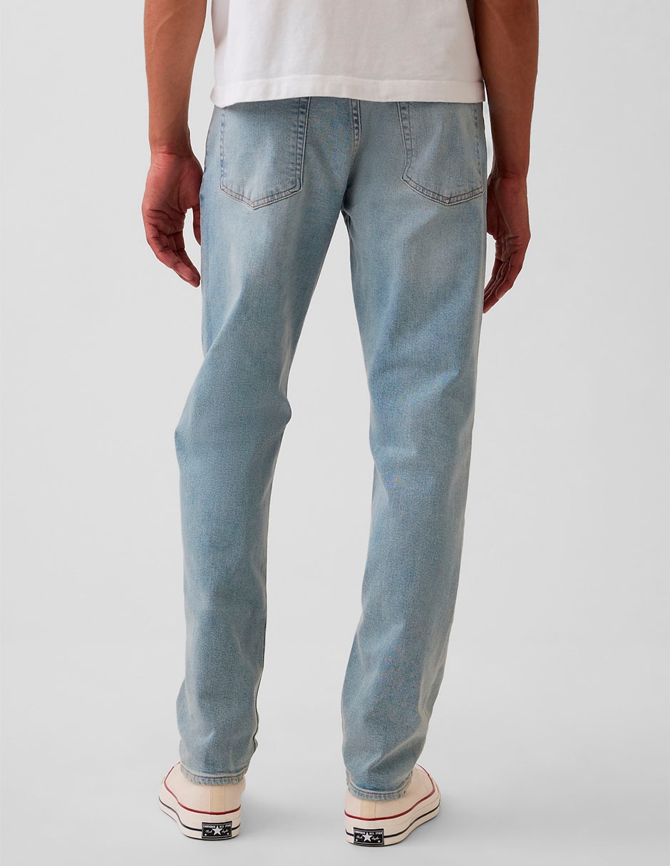 Jeans slim lavado claro para hombre
