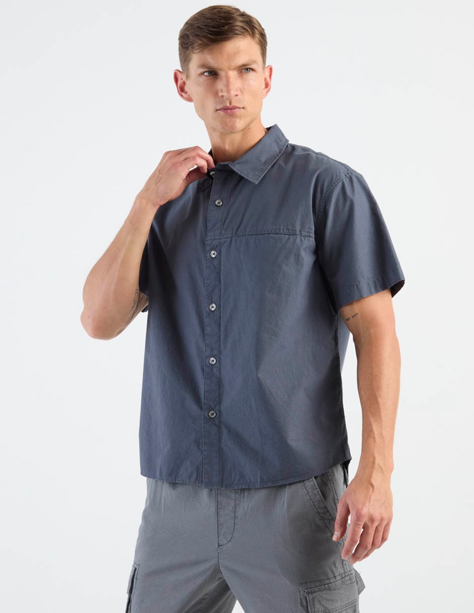 Camisa casual de algodón manga corta para hombre 2