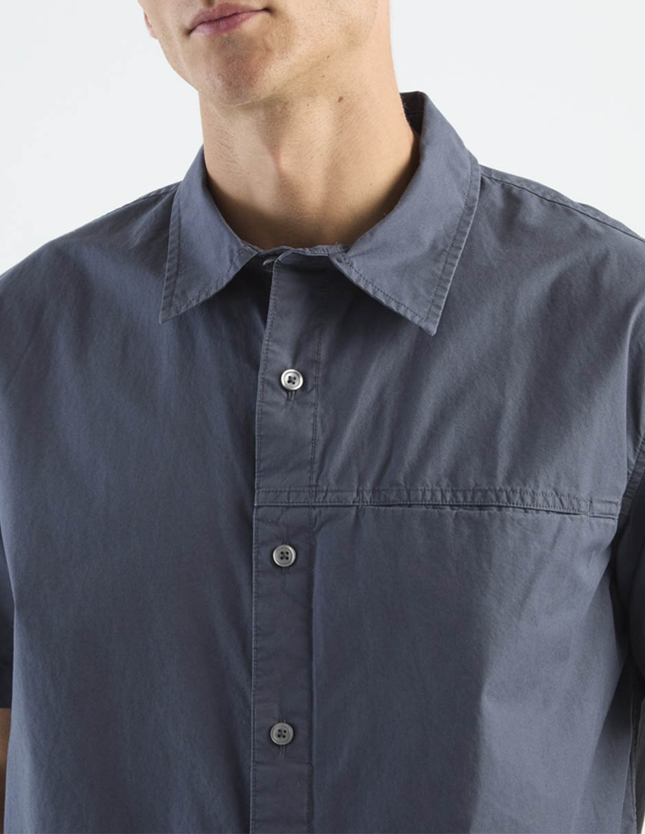 Camisa casual de algodón manga corta para hombre 4