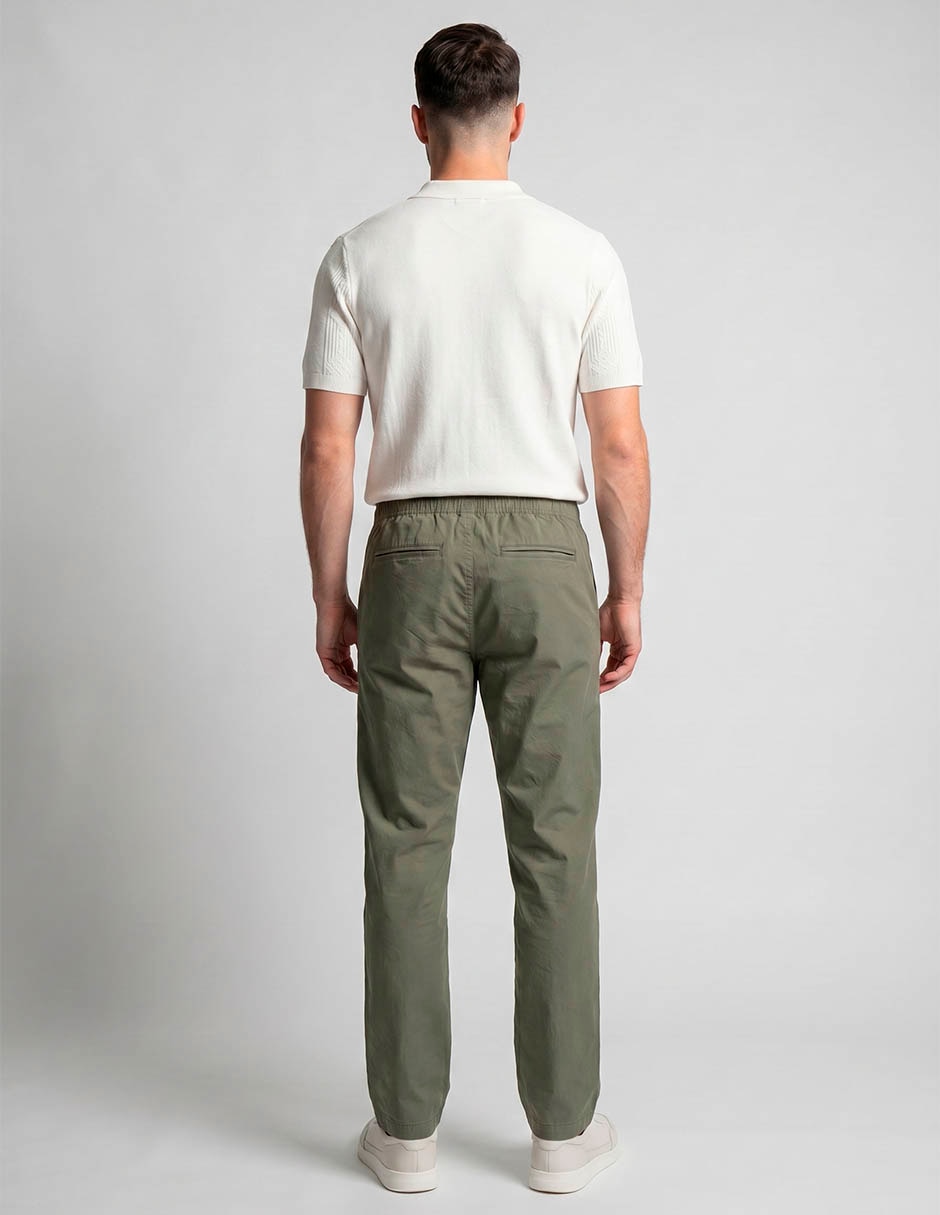 Pantalón casual chino baggy de algodón para hombre 3
