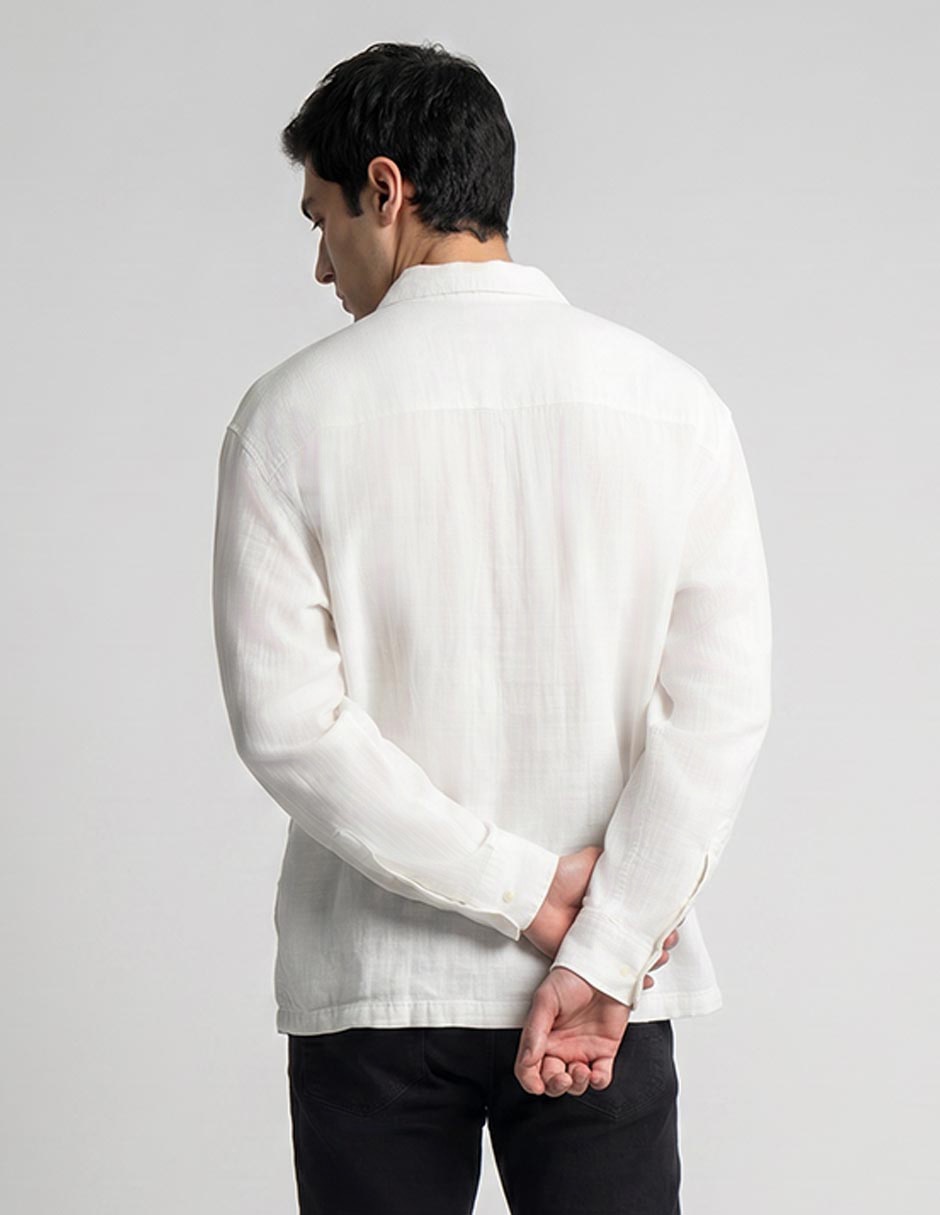 Camisa casual de algodón manga larga para hombre 2