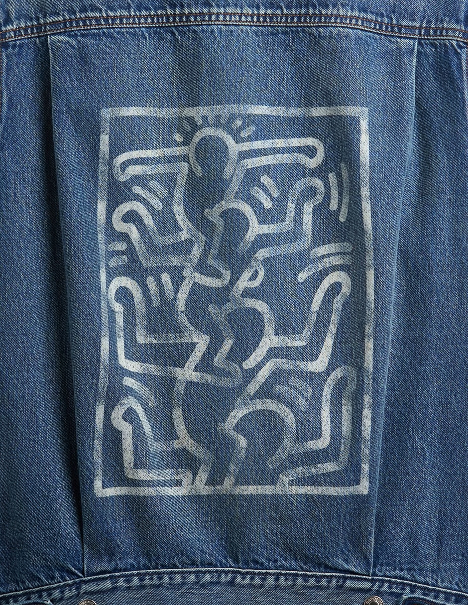 Chamarra denim de mezclilla con bolsillos para hombre