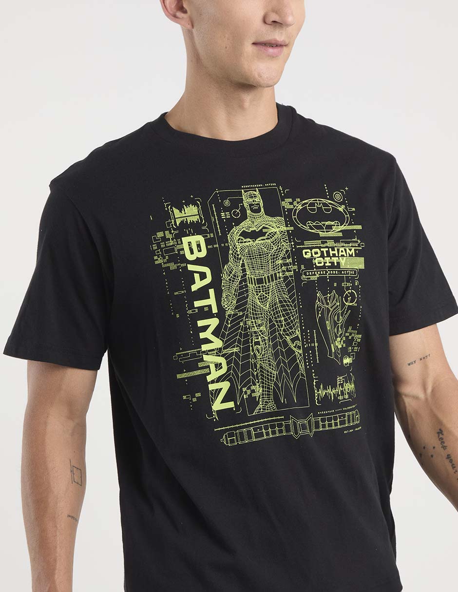 Playera batman cuello redondo para hombre