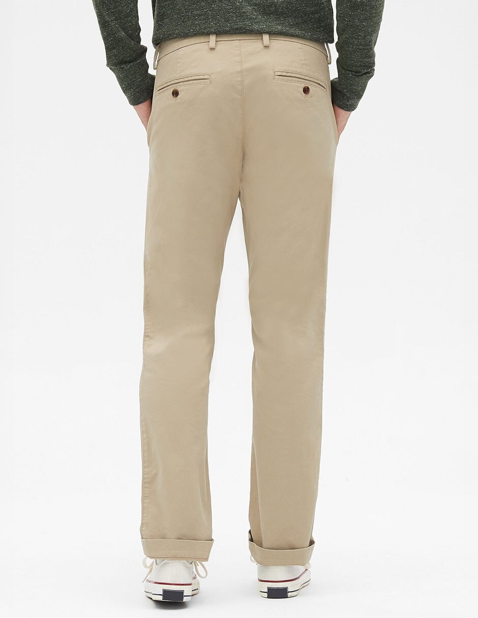Pantalón recto de algodón para hombre