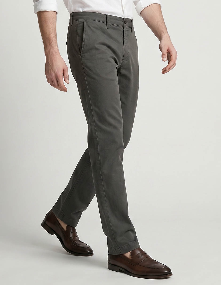 Pantalón recto de algodón para hombre