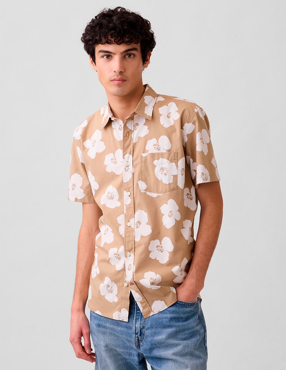 Camisa casual de algodón manga corta para hombre Camisa casual de algodón manga corta para hombre