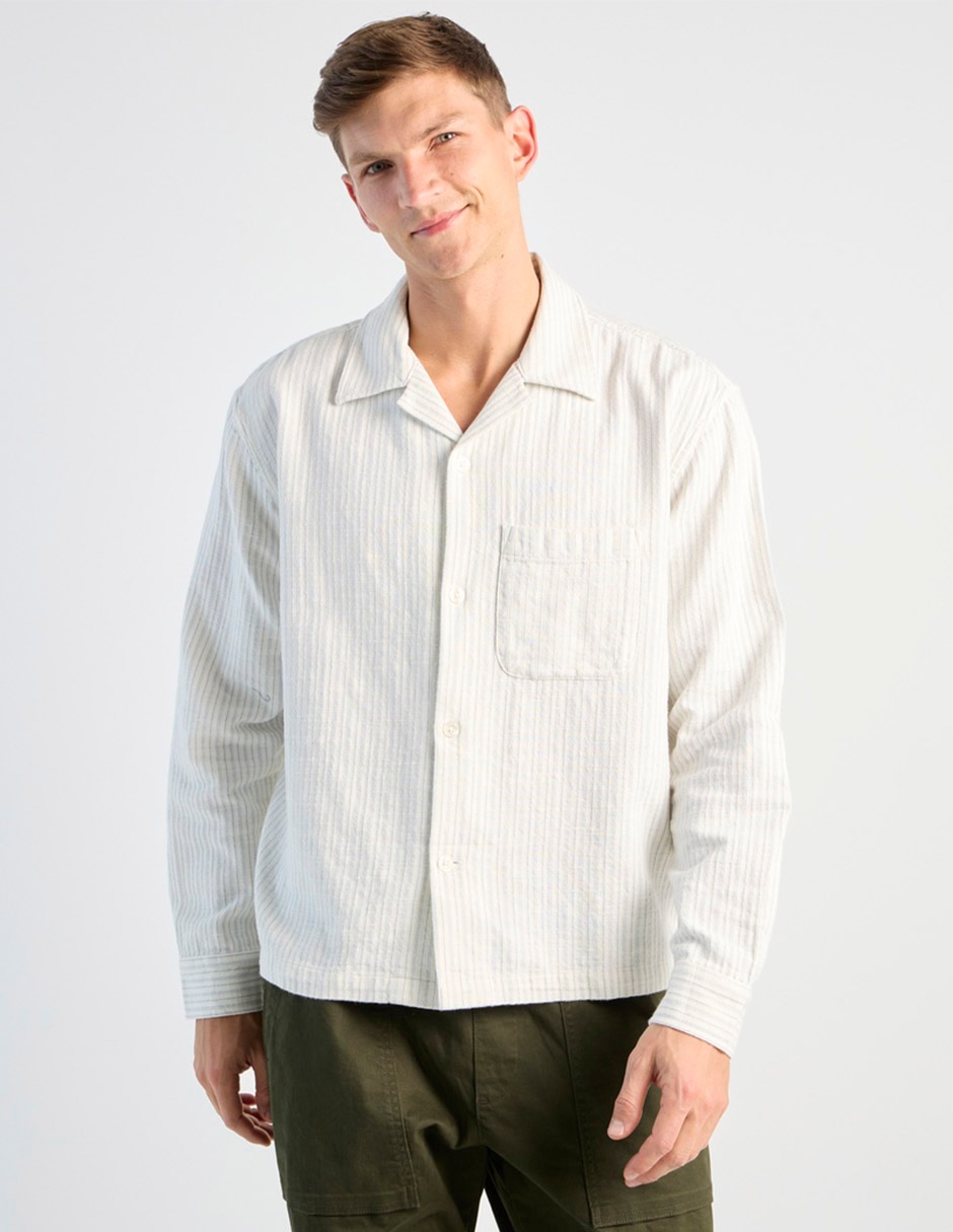 Camisa casual manga larga para hombre