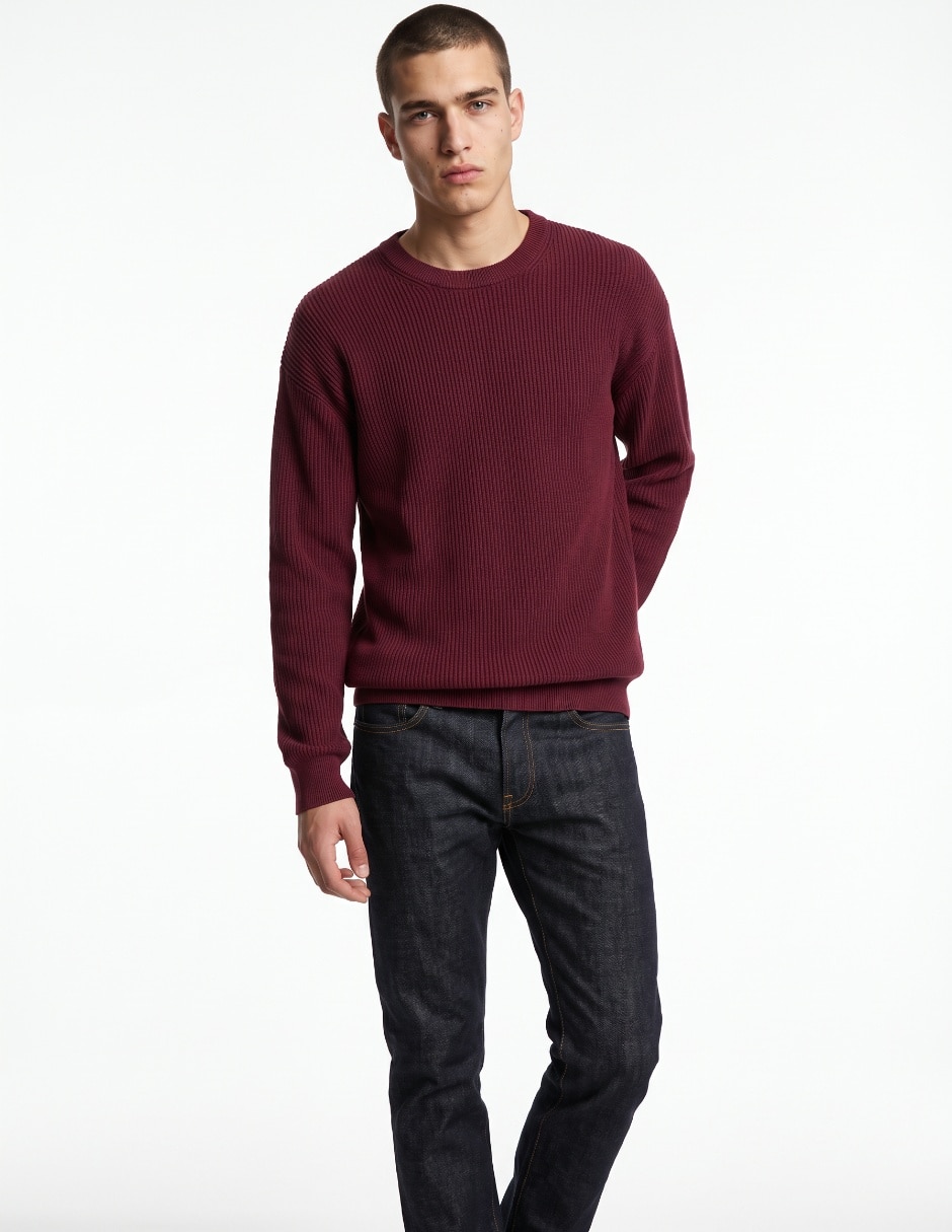 Suéter cuello redondo para hombre 1