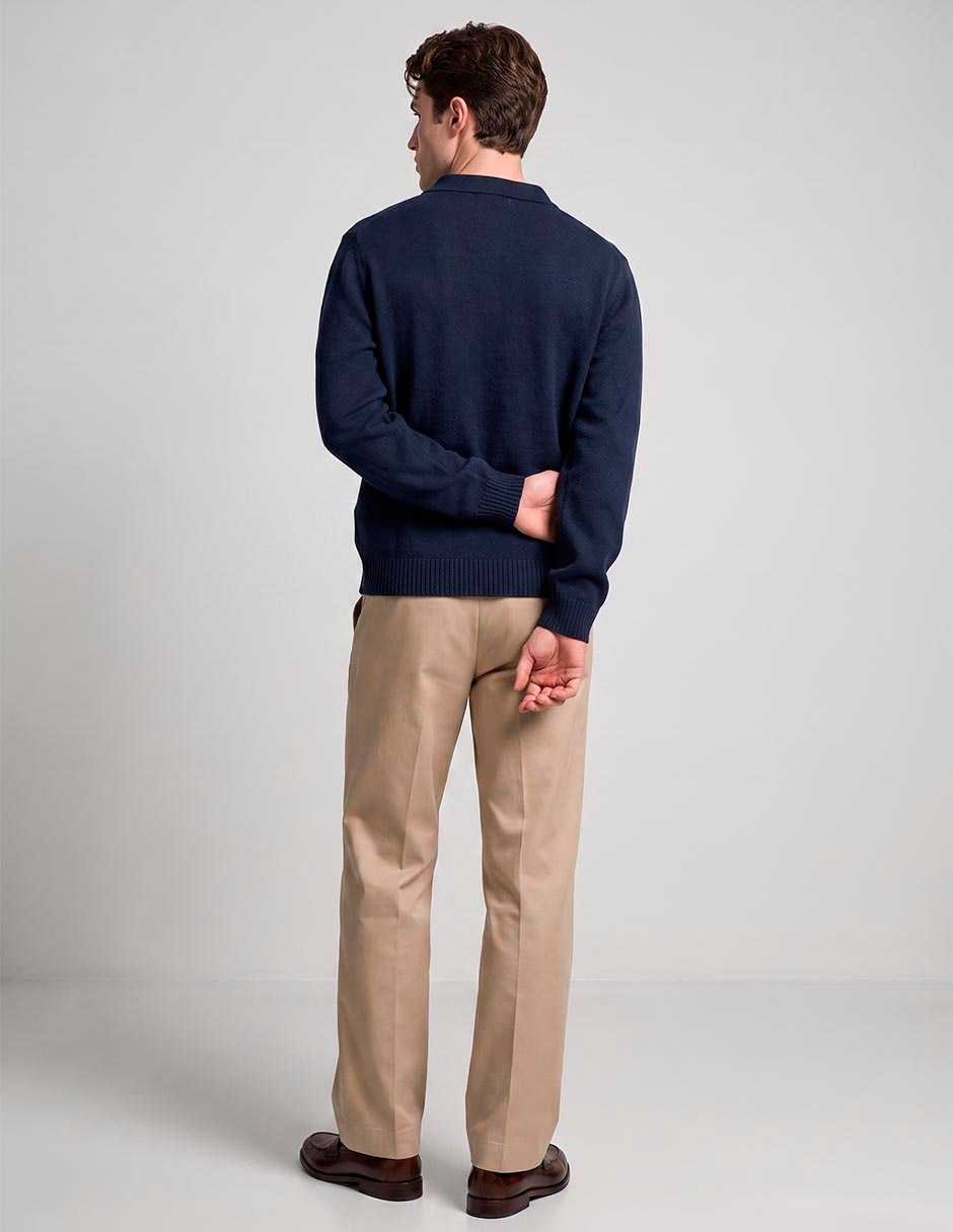 Suéter cuello camisero para hombre 2