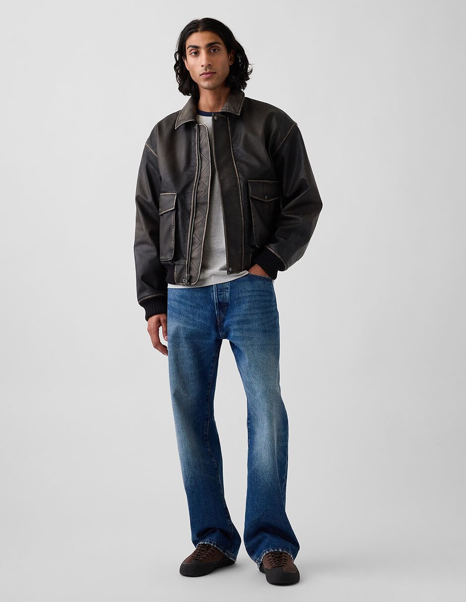 Chamarra bomber con bolsillos para hombre 6