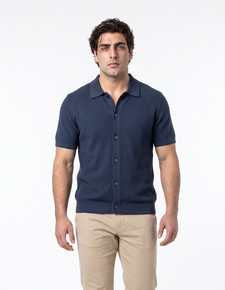 Camisa casual de algodón manga corta para hombre Camisa casual de algodón manga corta para hombre