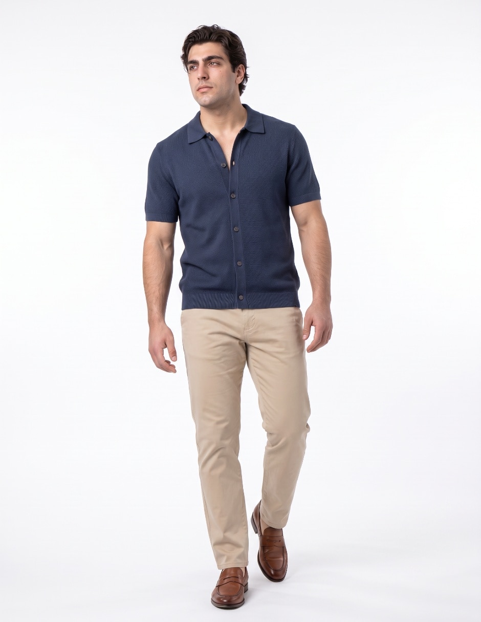 Camisa casual de algodón manga corta para hombre 4