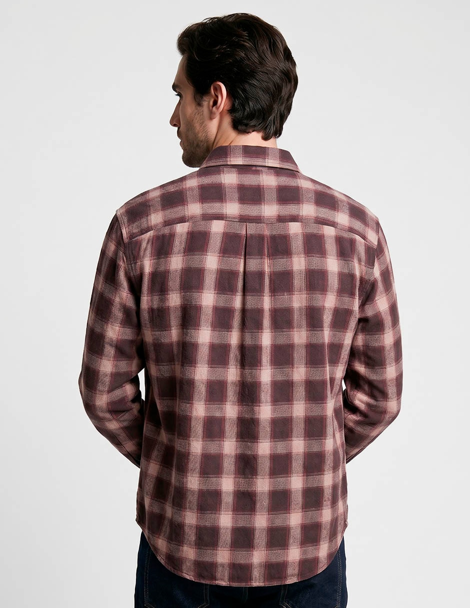 Camisa casual de algodón manga larga para hombre