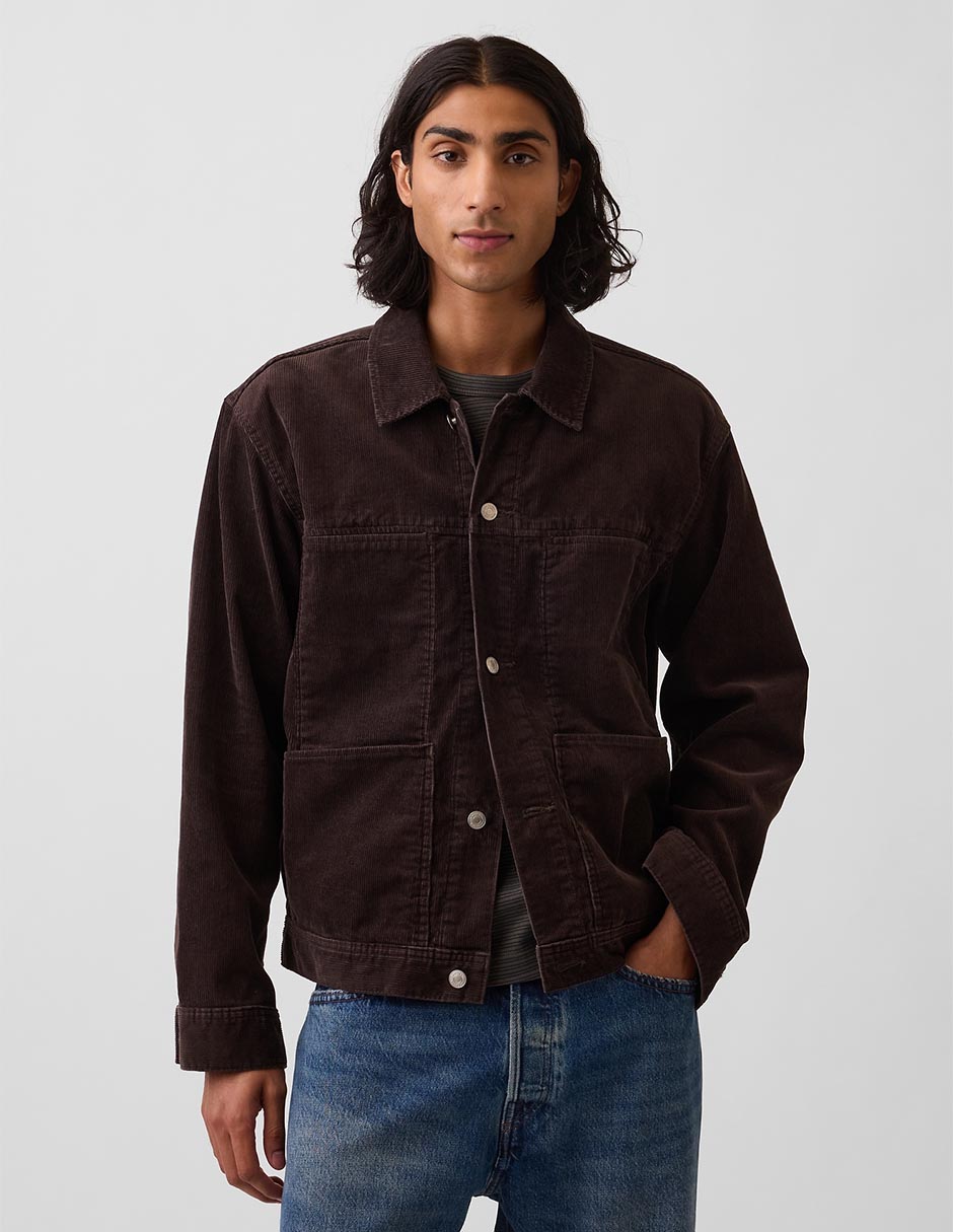 Chamarra casual con bolsillos para hombre