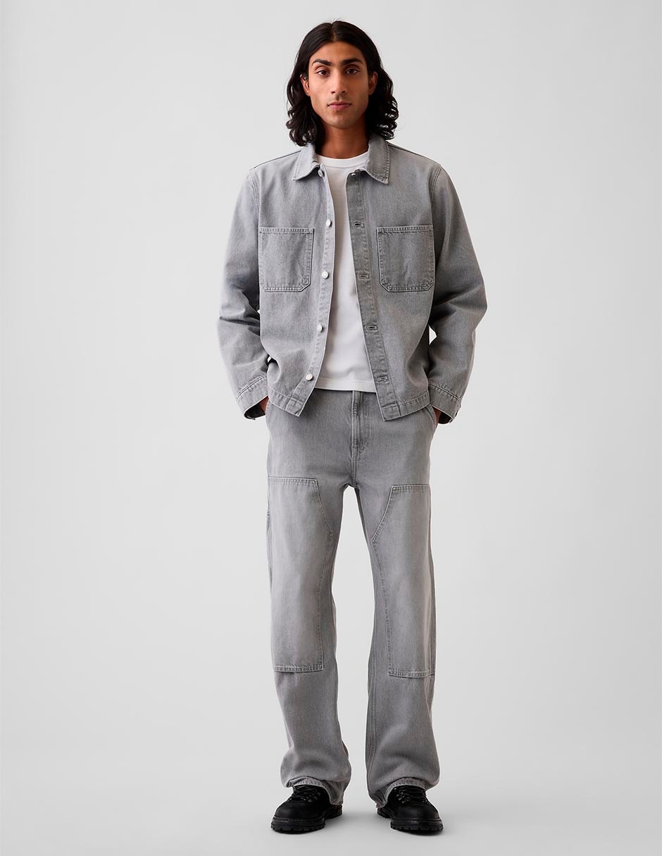 Chamarra casual con bolsillos para hombre