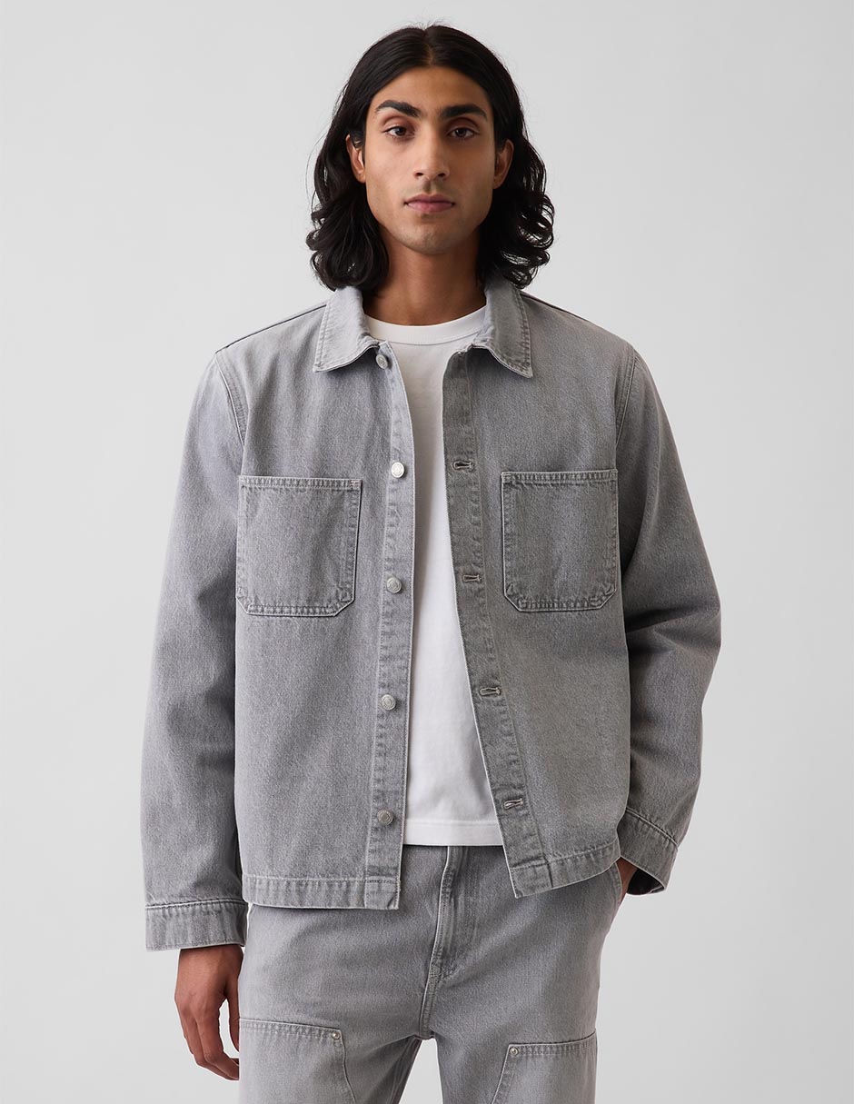 Chamarra casual con bolsillos para hombre