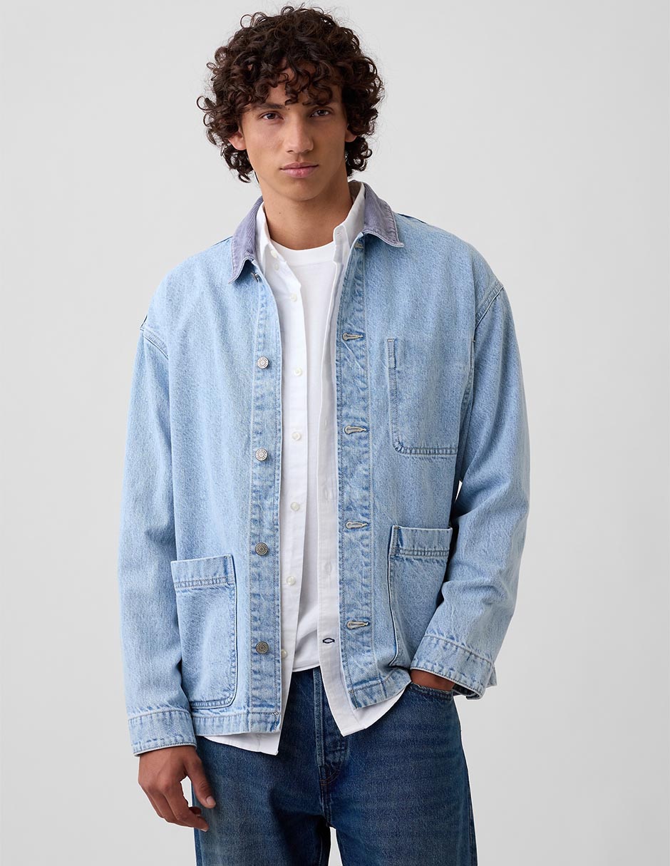 Chamarra casual con bolsillos para hombre Chamarra casual con bolsillos para hombre