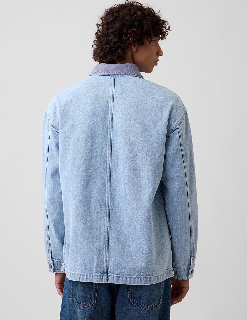 Chamarra casual con bolsillos para hombre 2