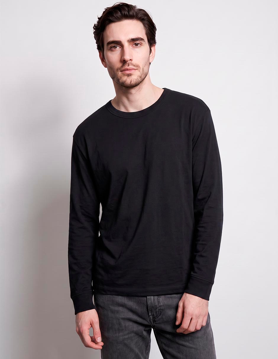 Playera manga larga para hombre 1