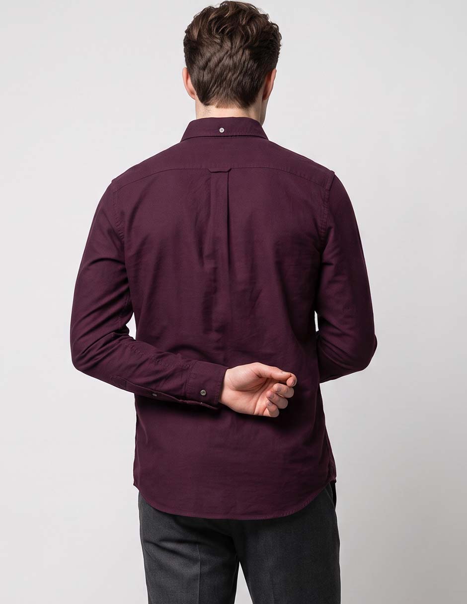 Camisa casual de algodón manga larga para hombre