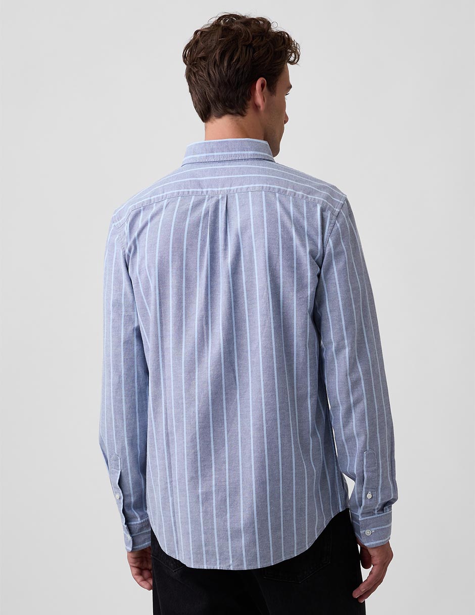 Camisa casual de algodón manga larga para hombre