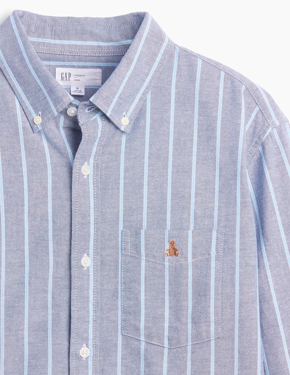 Camisa casual de algodón manga larga para hombre