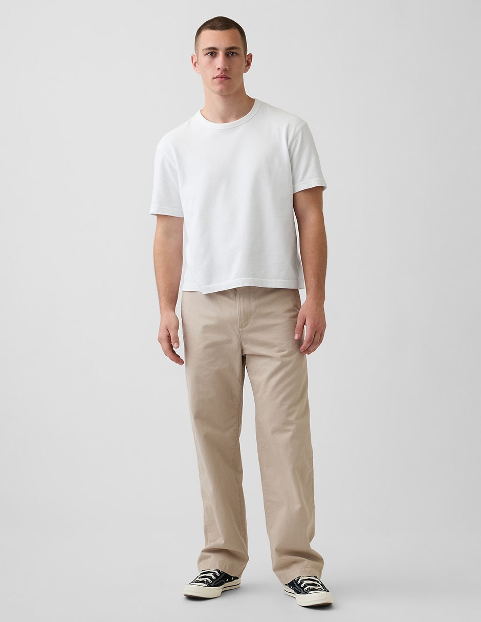 Pantalón straight de algodón para hombre