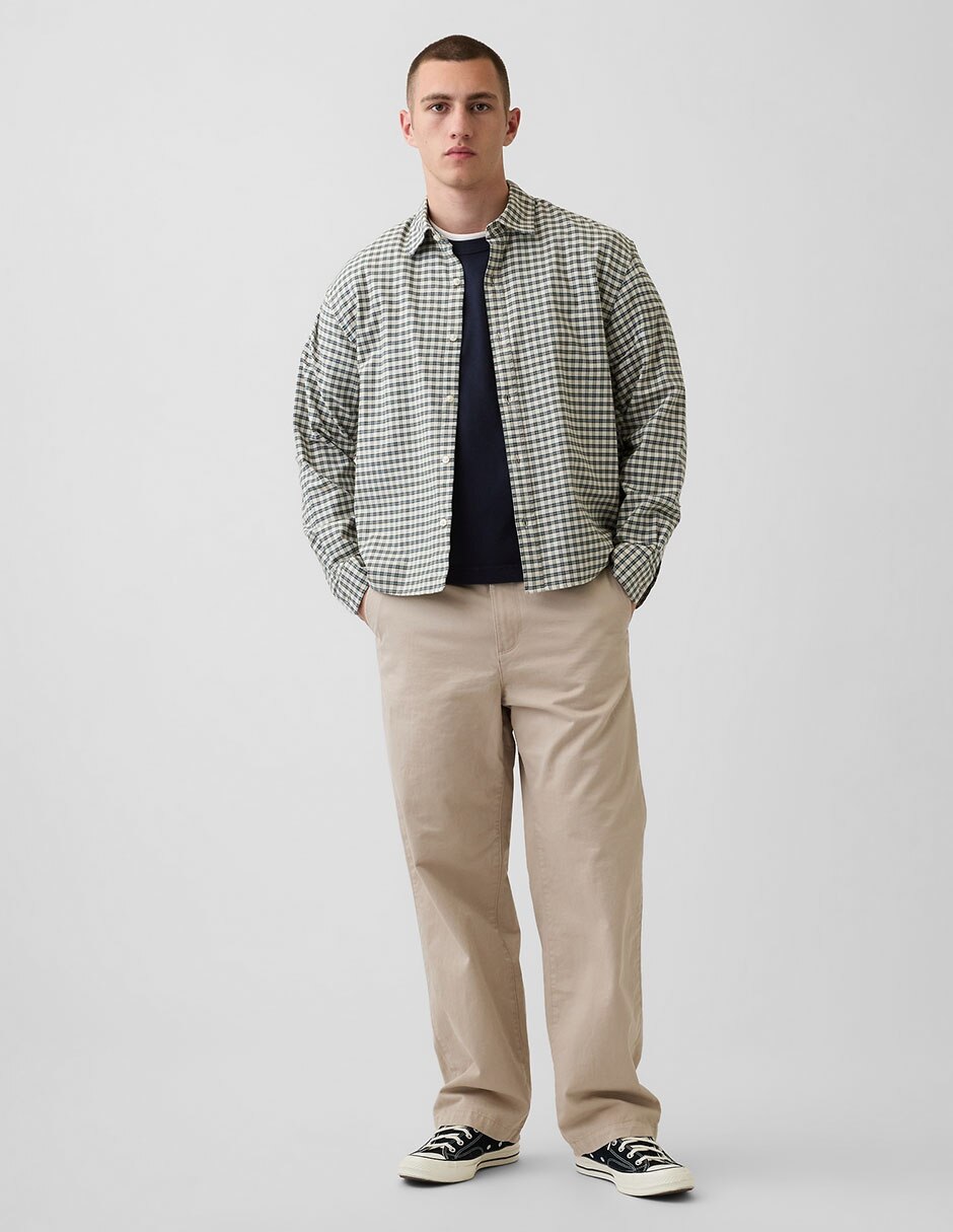 Pantalón straight de algodón para hombre 5