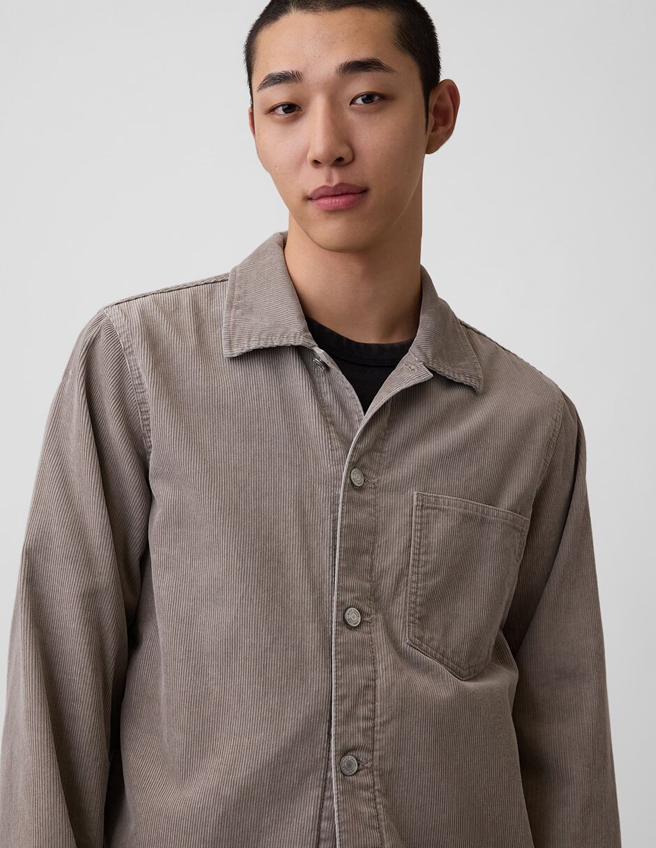 Camisa casual de algodón manga larga para hombre 4