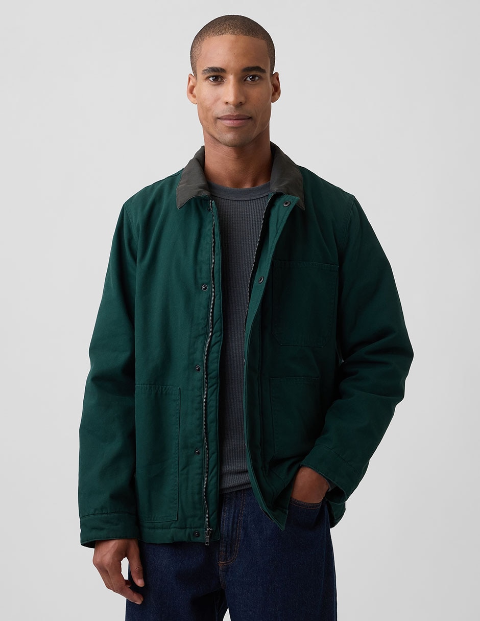 Chamarra casual con bolsillos para hombre