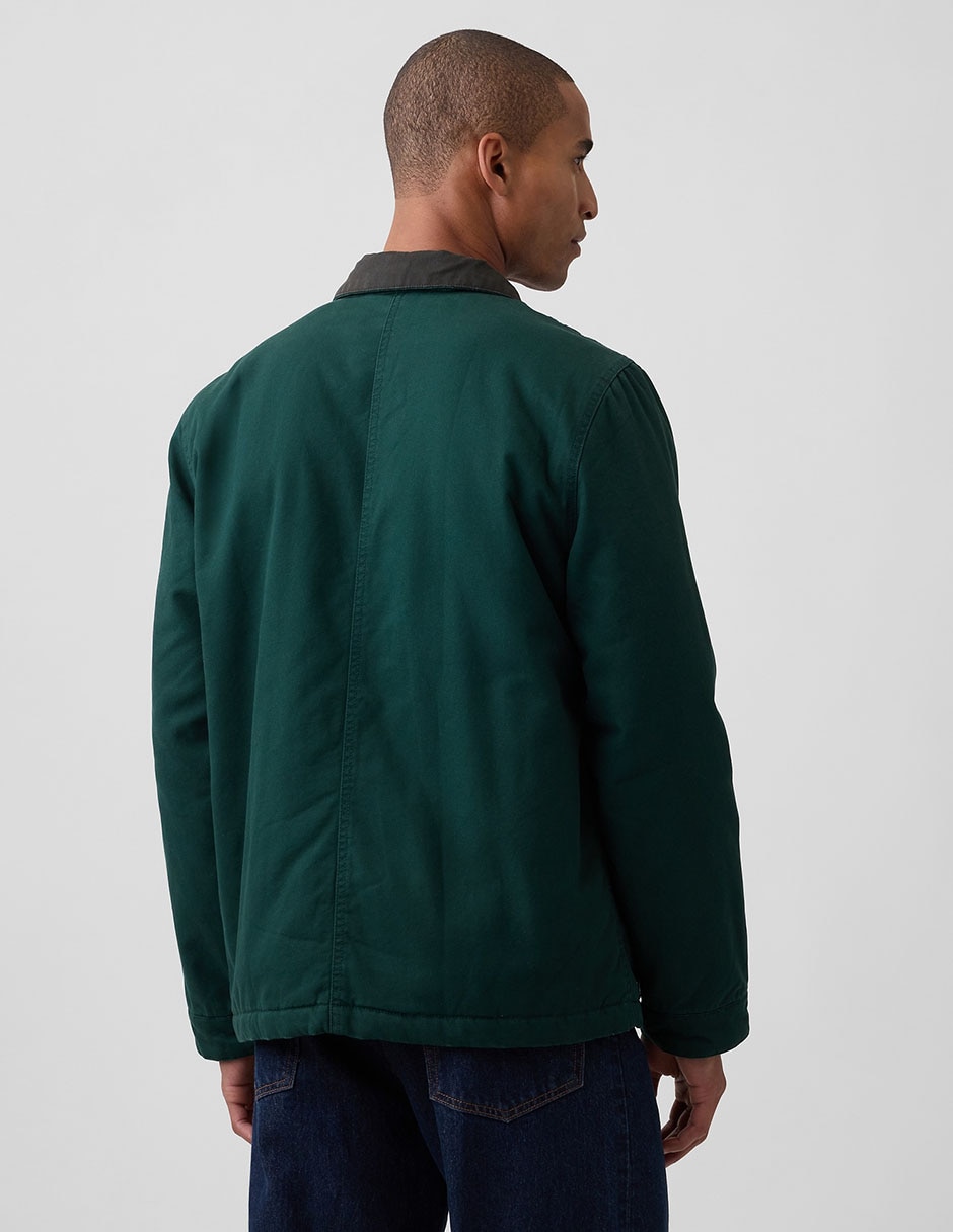 Chamarra casual con bolsillos para hombre