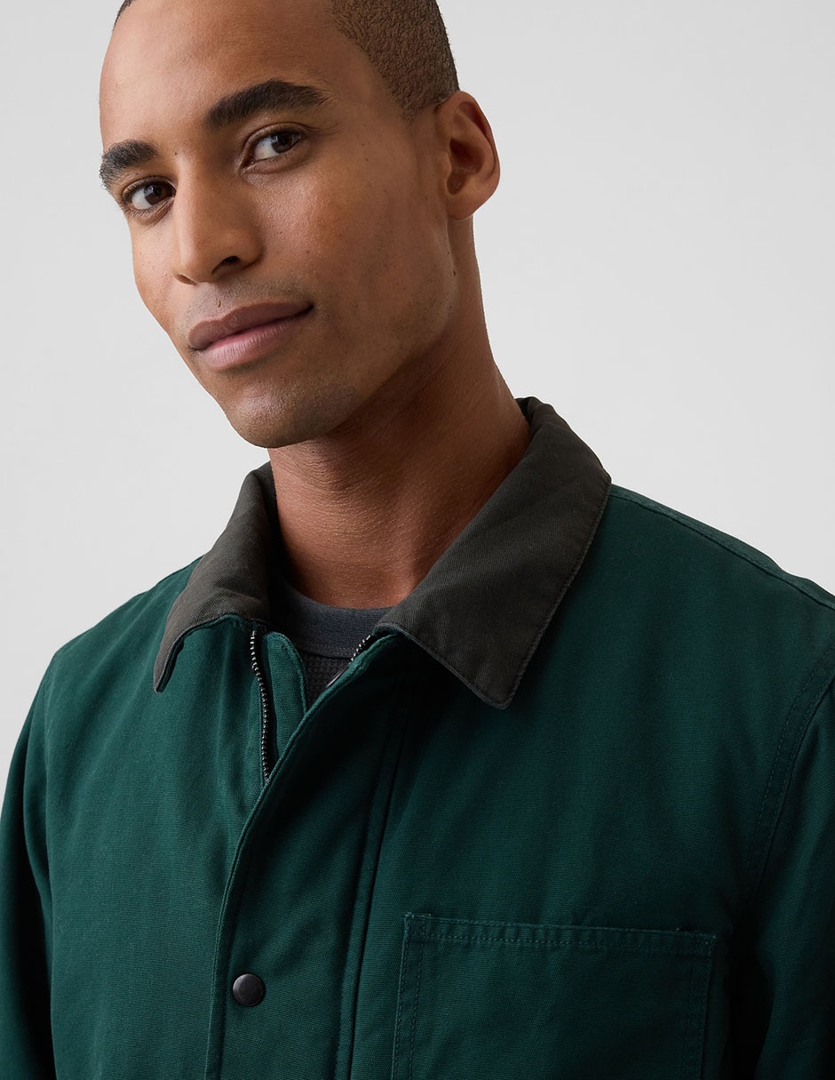 Chamarra casual con bolsillos para hombre