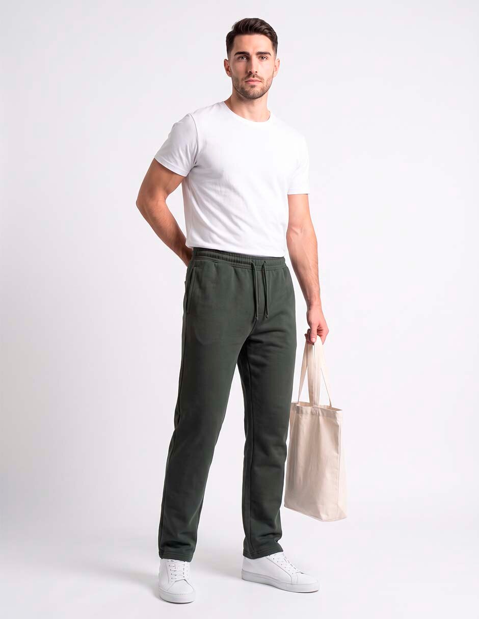 Pants slim con agujeta para hombre