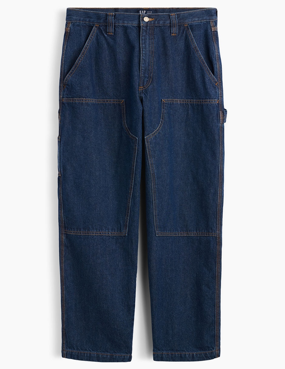 Jeans straight lavado obscuro para hombre 6